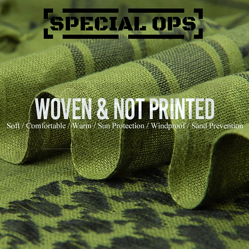 SPECIAL OPS Tactical Shemagh Olive Green Digital Camo Scarf - Versatile Military